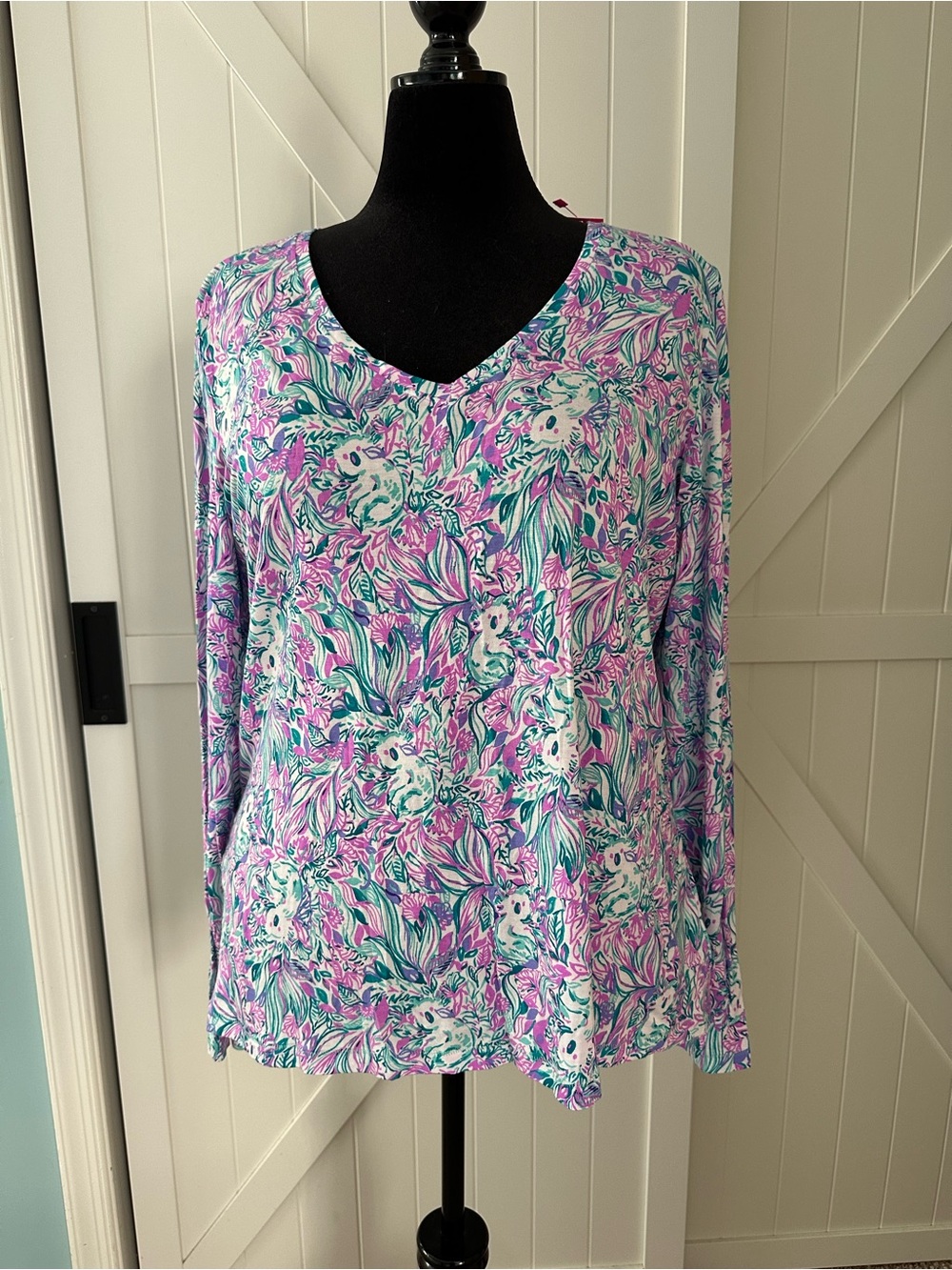 Lilly Pulitzer G’Day Mate Koala Pajama Top XXL Long Sleeve NWT